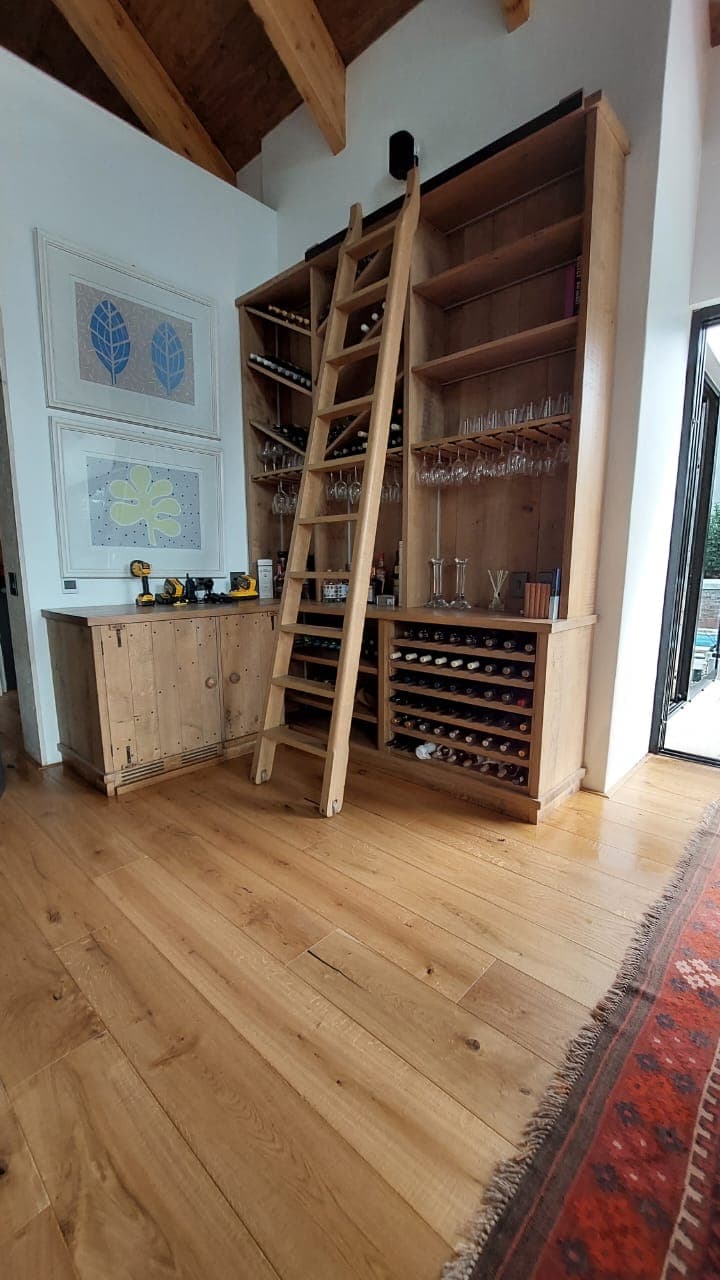 Oak flooring and woodwork at a Franschhoek modern home
